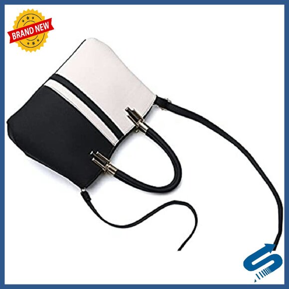 Leather Satchel Tote with Adjustable Strap, 11.4" Top Handle Bag - Picture 6 of 7